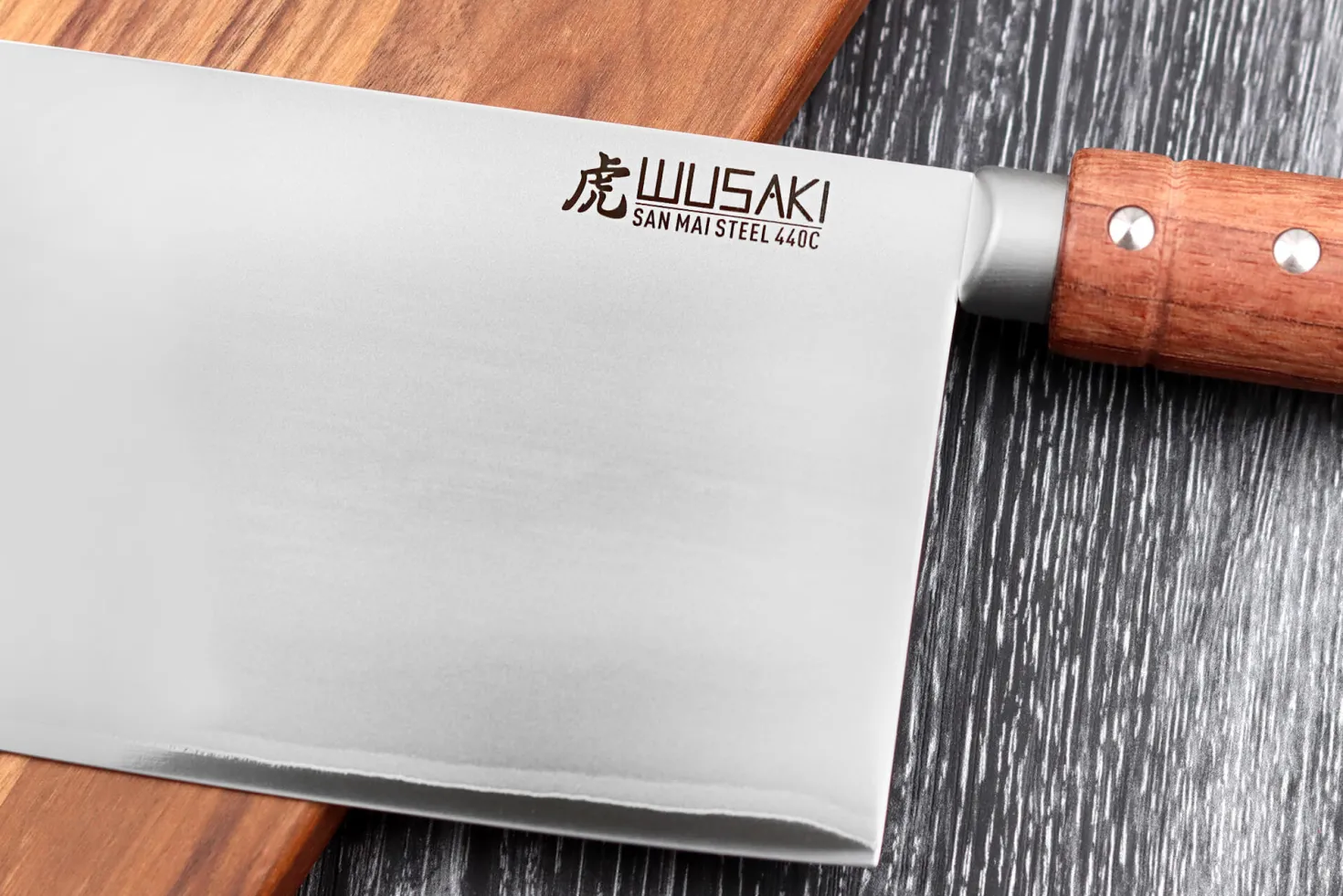 Couteau de chef chinois 20cm Wusaki Padouk San Mai