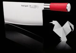 Couteau de chef chinois DICK Red Spirit acier inoxydable 18cm manche rouge