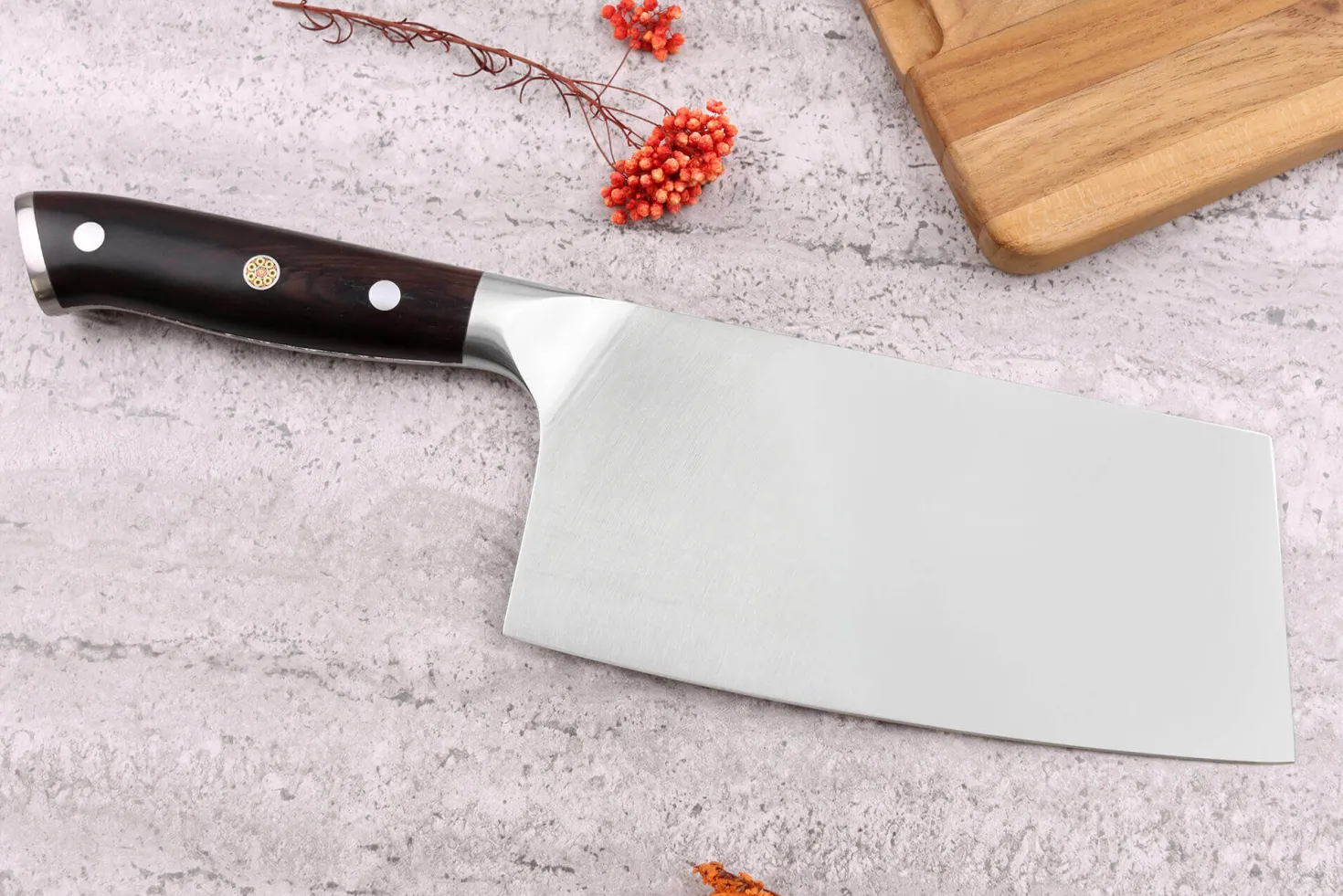 Couteau de chef chinois Fukito Ebène X50 17,5cm
