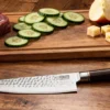 Couteau de chef 20cm Fukito Ébène Damas martelé
