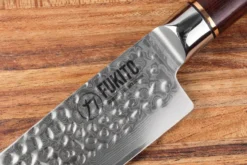 Couteau de chef 20cm Fukito Ébène Damas martelé