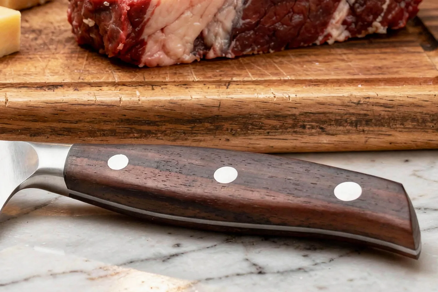 Couteau de chef 20cm Guillaume Leonard Cuistot en acier inoxydable et bois de santal rouge