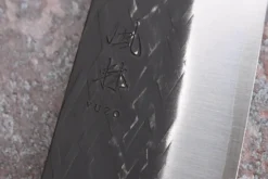 Couteau de chef 24cm japonais artisanal Yuzo Black SLD ébène et cognassier