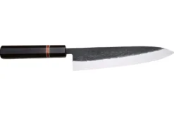 Couteau de chef 21cm japonais artisanal Yuzo Black SLD ébène et cognassier