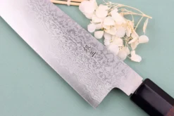 Couteau de chef 21cm japonais artisanal Nakamura Kaishin Ginsan Damas