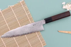 Couteau de chef 21cm japonais artisanal Nakamura Kaishin Ginsan Damas