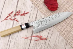 Couteau de chef 18cm japonais artisanal Fujiwara Maboroshi manche en magnolia