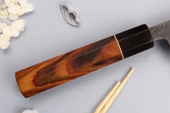Couteau de chef 21cm japonais artisanal Yuzo Black Nashiji