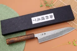 Couteau de chef 18cm japonais artisanal Yuzo Enju Damas 440C
