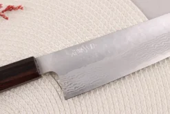 Couteau de chef 20cm japonais artisanal Nigara Hamono Tsuchime VG10 damas