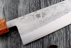 Couteau de chef 21cm japonais artisanal Yuzo SLD olivier et cognassier