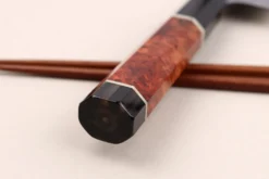 Couteau de chef 21cm japonais artisanal Kisuke Manaka Enn en cognassier avec 2 anneaux