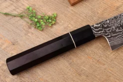 Couteau de chef 21cm japonais artisanal Sukenari ZDP-189 damas manche en ébène