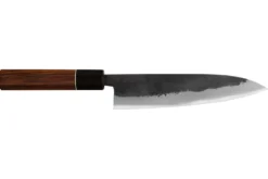 Couteau de chef 18cm japonais artisanal Yuzo Black Nashiji