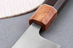 Couteau de chef 21cm japonais artisanal Toshihiro Wakui Aogami 2 damas laminé