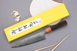 Couteau de chef 21cm japonais artisanal Toshihiro Wakui Aogami 2 damas laminé