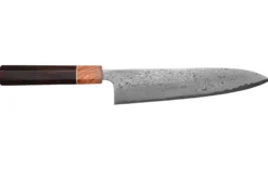 Couteau de chef 21cm japonais artisanal Toshihiro Wakui Aogami 2 damas laminé
