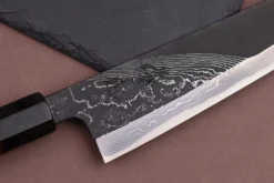 Couteau de chef 21cm japonais artisanal Hinoura Tsukasa River Jump manche bloodwood