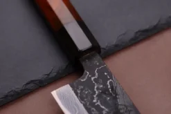 Couteau de chef 21cm japonais artisanal Hinoura Tsukasa River Jump manche bloodwood