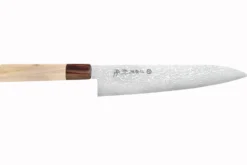 Couteau de chef 21cm japonais artisanal Toshitaka Suminagashi SG2 Damas