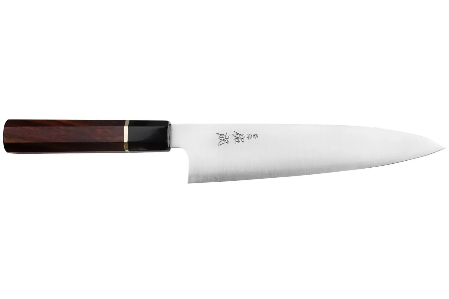 Couteau de chef 21cm japonais artisanal Sukenari SG2 San Maï manche en bois de rose
