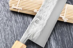 Couteau de chef 21cm japonais artisanal Yuzo SLD olivier et sequoia