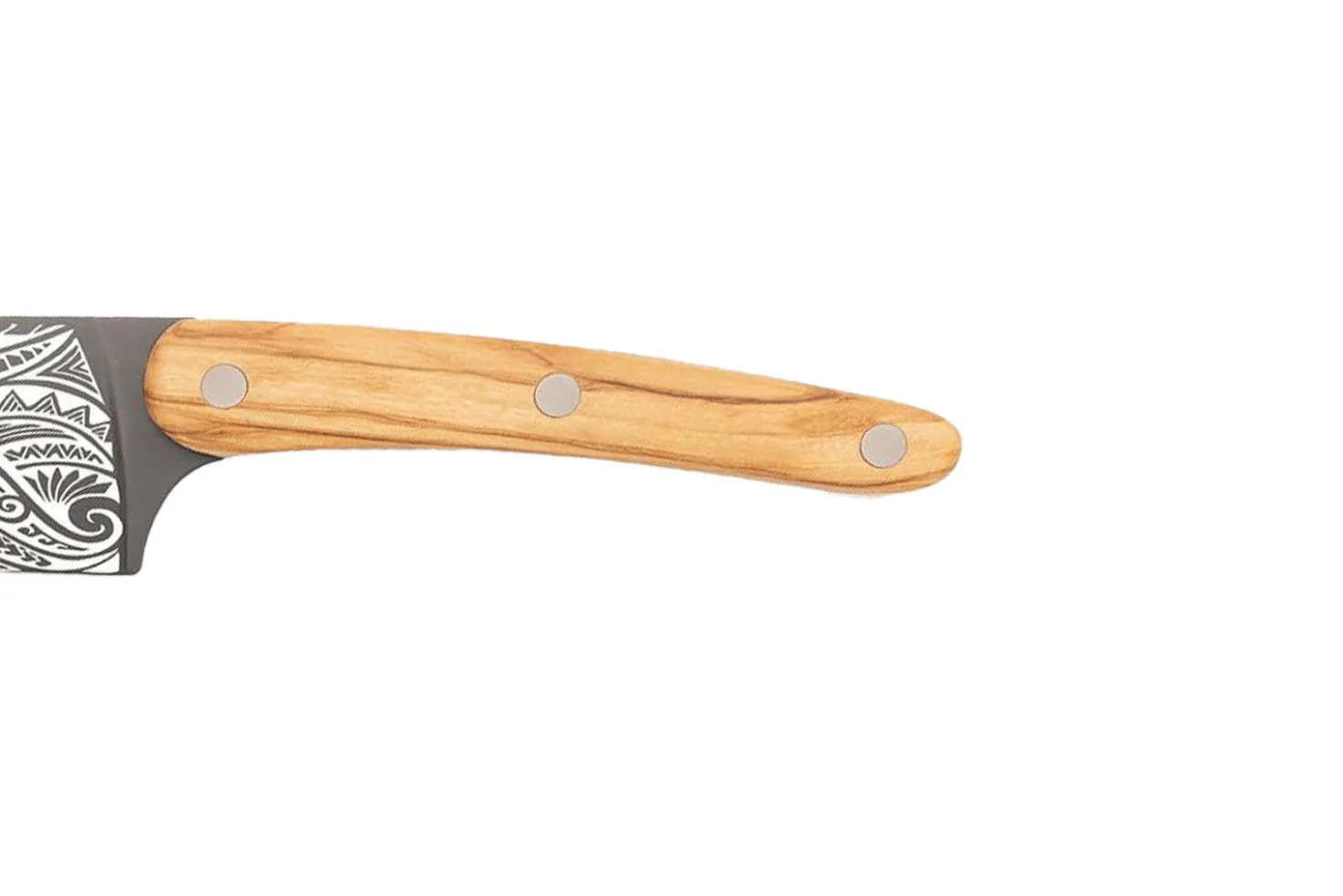 Couteau de chef Deejo Triskell 20cm manche en bois d'olivier