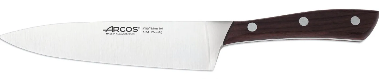 Couteau de chef forgé Arcos Natura 16cm palissandre