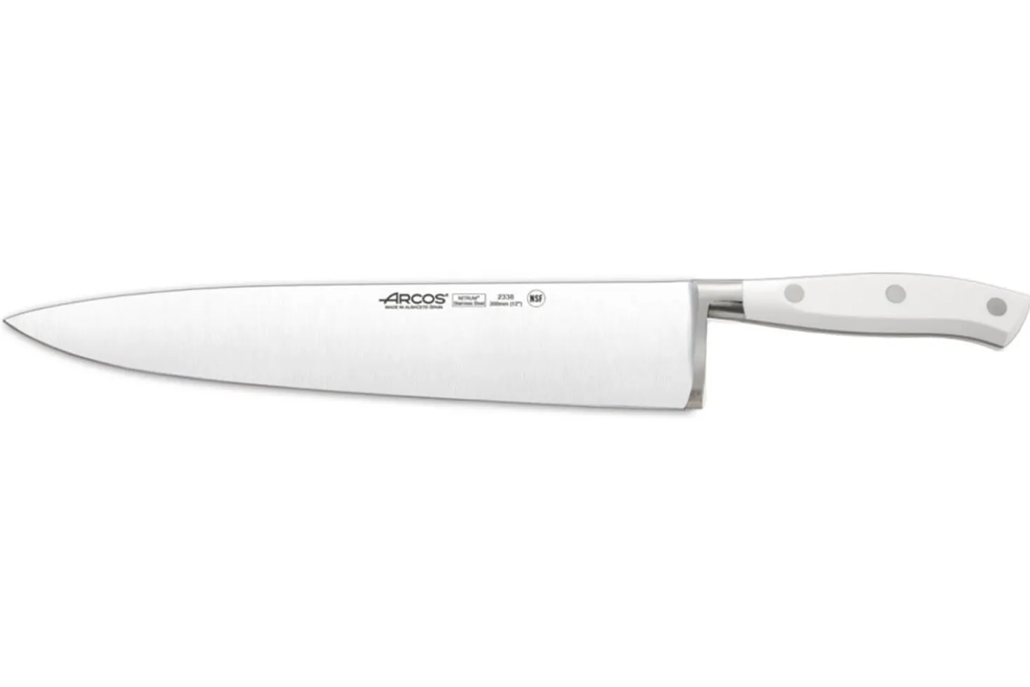 Couteau de chef forgé Riviera White Arcos lame 30cm acier NITRUM®