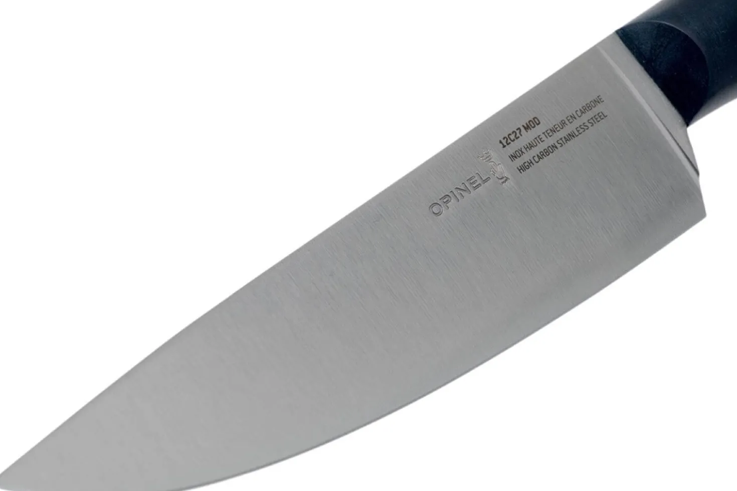 Couteau de chef Intempora Opinel acier Sandvik manche bleu marine