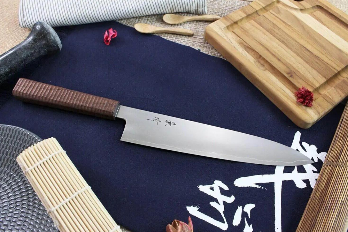 Couteau de chef japonais artisanal Kagekiyo Hiroba 24cm
