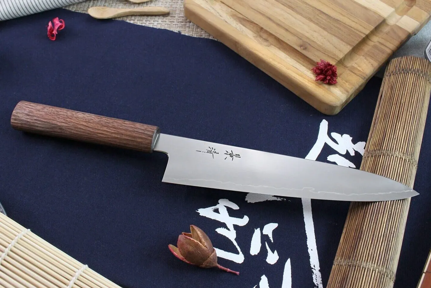 Couteau de chef japonais artisanal Kagekiyo Tedukuri 21cm