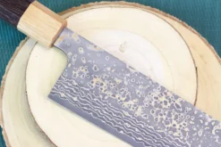 Couteau de chef japonais artisanal Takeshi Saji VG10 Gold 24cm