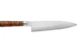 Couteau de chef japonais artisanal forgé Takeshi Saji R2 Tsuchime 21cm