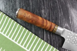 Couteau de chef japonais artisanal forgé Takeshi Saji R2 Tsuchime 21cm