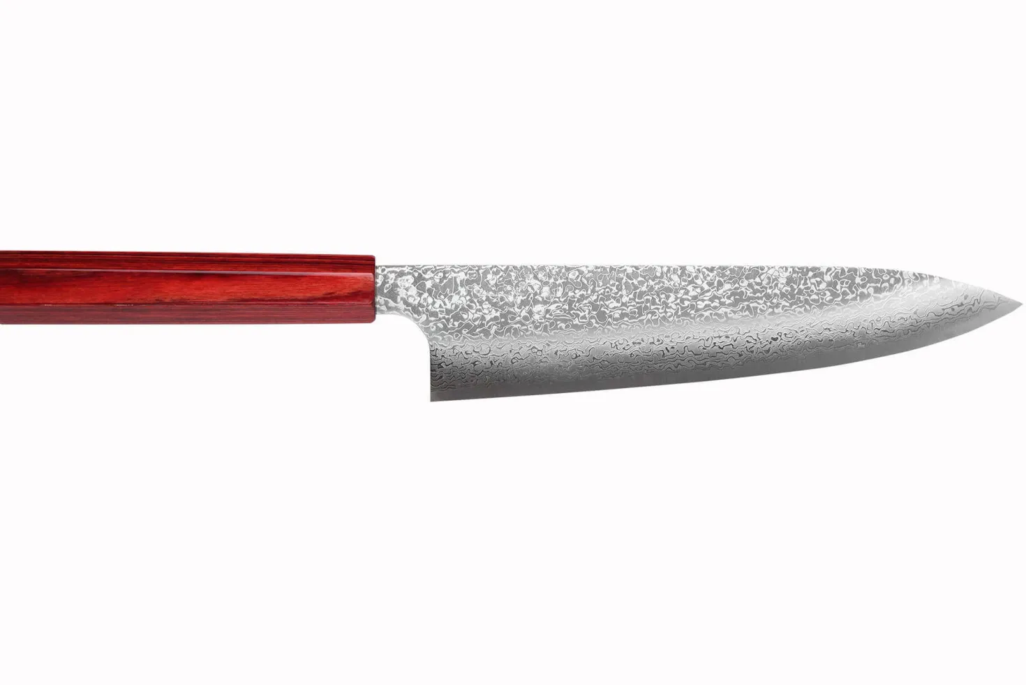 Couteau de chef japonais artisanal Kei Kobayashi SG2 Damas Heptagone 21cm
