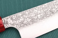 Couteau de chef japonais artisanal Kei Kobayashi SG2 Damas Heptagone 21cm