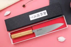 Couteau de chef japonais artisanal Wusaki Migaki G3 18cm