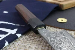 Couteau de chef japonais artisanal Masakage Kumo 18cm damas 63 couches