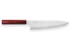 Couteau de chef japonais artisanal Kei Kobayashi SG2 Heptagone 21cm