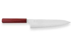 Couteau de chef japonais artisanal Kei Kobayashi SG2 Heptagone 24cm