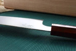 Couteau de chef japonais artisanal Kei Kobayashi SG2 Heptagone 24cm