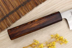 Couteau de chef japonais artisanal Wusaki Yoshi G3 chêne 21,5cm