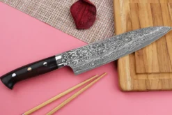 Couteau de chef japonais Takeshi Saji R2 Damas Mosaïque 21cm