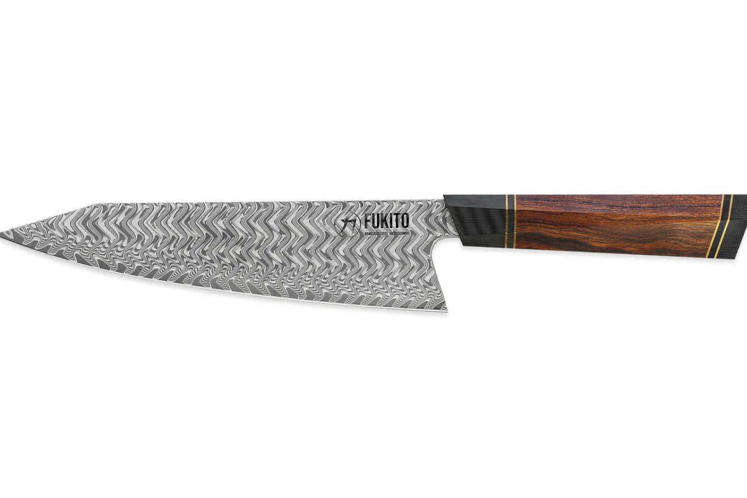 Couteau de chef kiritsuke Fukito Desert Damas 67 couches 21cm