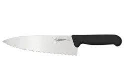 Couteau de chef professionnel Ambrogio Sanelli Supra dentelé noir