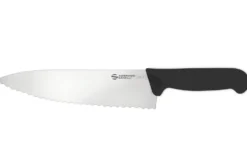 Couteau de chef professionnel Ambrogio Sanelli Supra dentelé noir