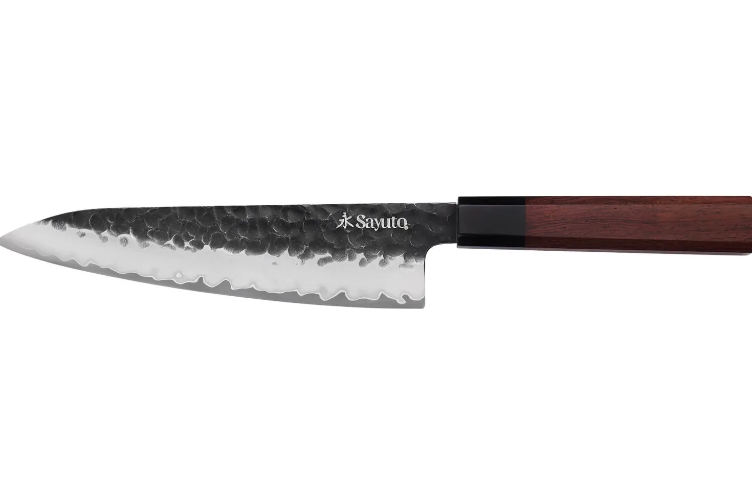 Couteau de chef Sayuto Séquoia San Mai martelé 21cm