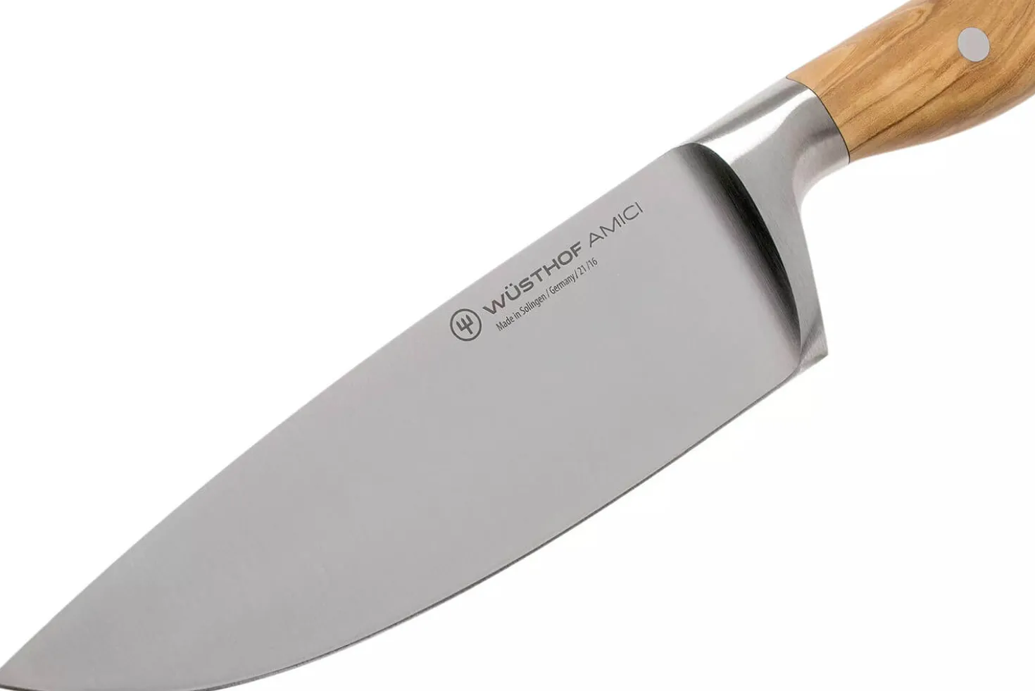 Couteau de chef Wüsthof Amici forgé 16cm en bois d'olivier