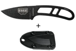 Couteau de cou Esee Candiru CAN-BE lame acier carbone 5,1cm manche ajouré en acier + étui